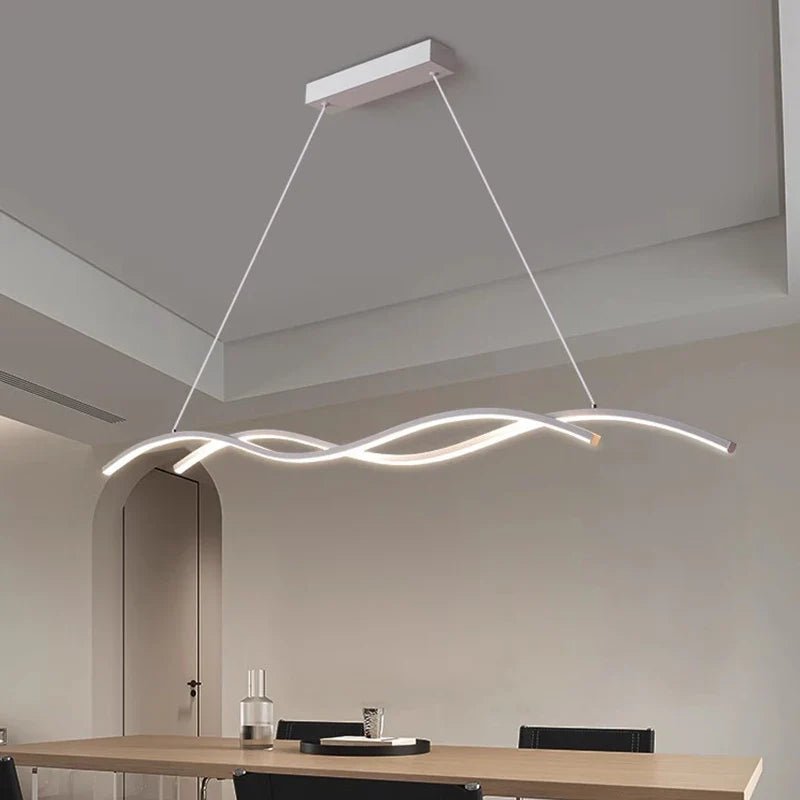 Modern Minimalist White Aluminum LED Pendant Light - Decorbites