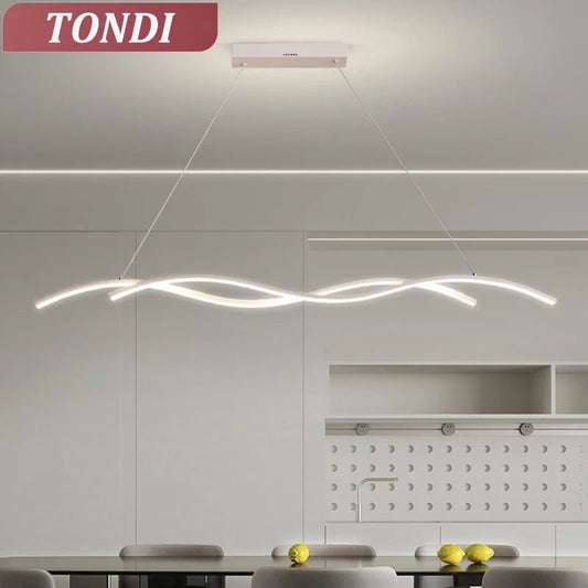 Modern Minimalist White Aluminum LED Pendant Light - Decorbites