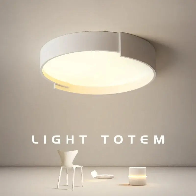 Modern minimalist white and gray led ceiling lamp with soft warm glow for bedrooms decorbites led ceiling lamp