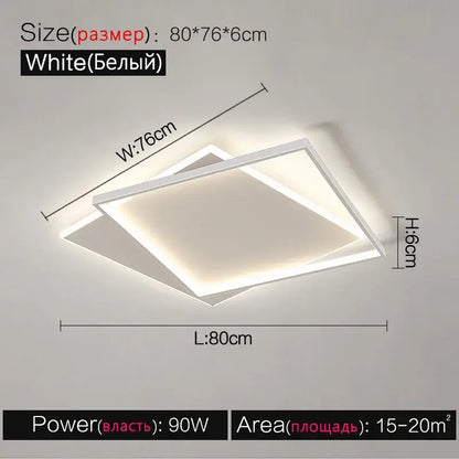 Modern minimalist white led ceiling lamp with a layered design and slim profile for bedroom ambient light decorbites led ceiling