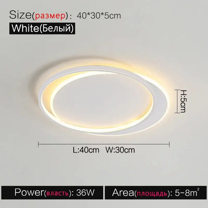 Modern minimalist white led ceiling lamp with glowing ring design for bedroom ambient light decorbites led ceiling lamp