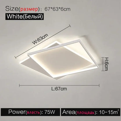 Modern minimalist white led ceiling lamp with layered design and slim profile for bedroom ambient light decorbites led ceiling