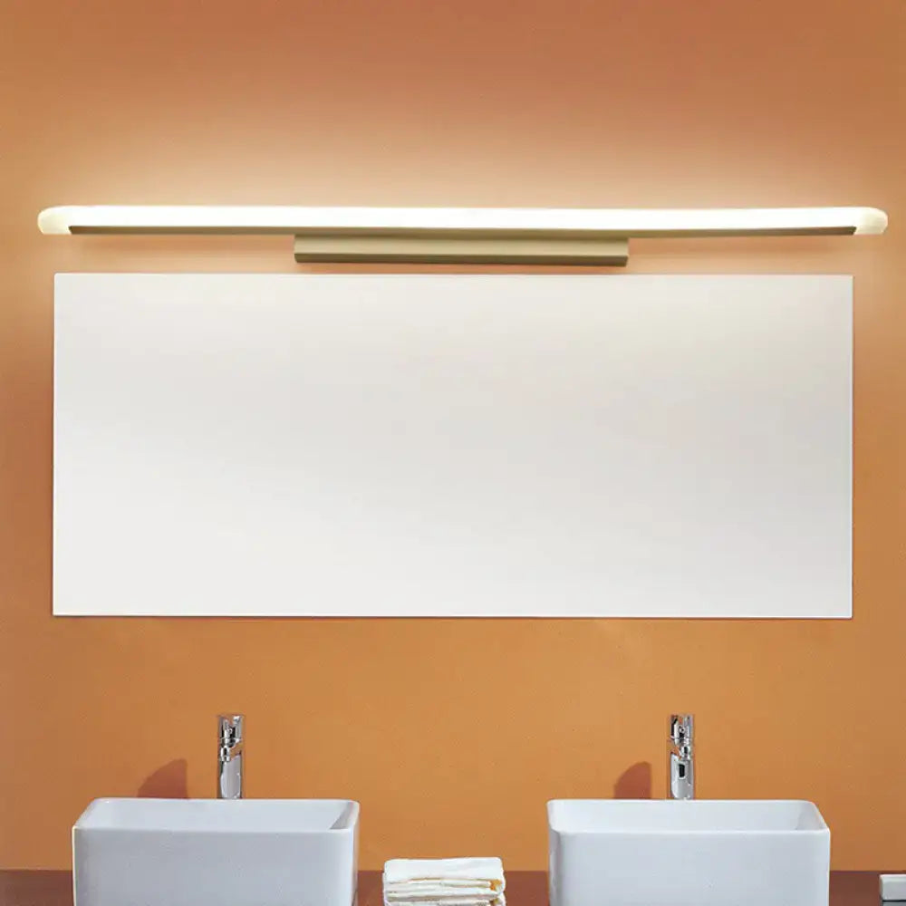 Modern rectangular bathroom mirror with sleek white surface and led vanity light fixture for minimalist bathroom use