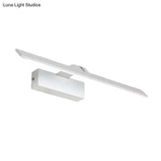 Modern minimalist white led wall light fixture with sleek design suitable for bathroom 110v-120v and 220v-240v use