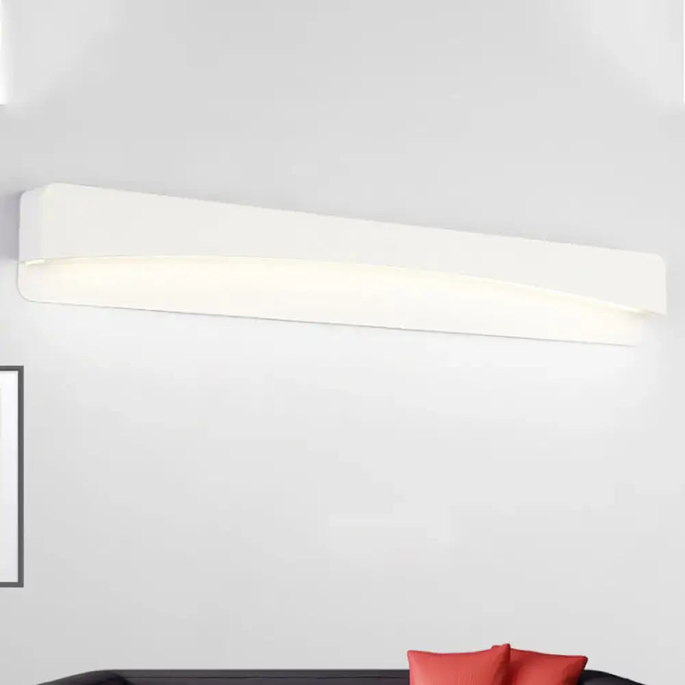 Modern minimalist white rectangular wall sconce lamp with sleek minimalist design for bedroom lighting