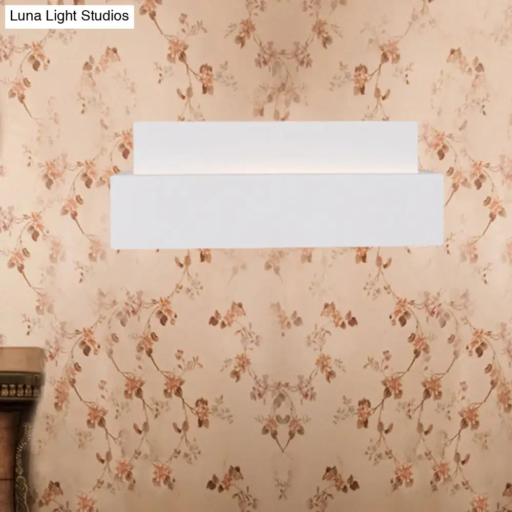 Modern minimalist white rectangular wall washer light with sleek design for bedroom wall lighting fixture
