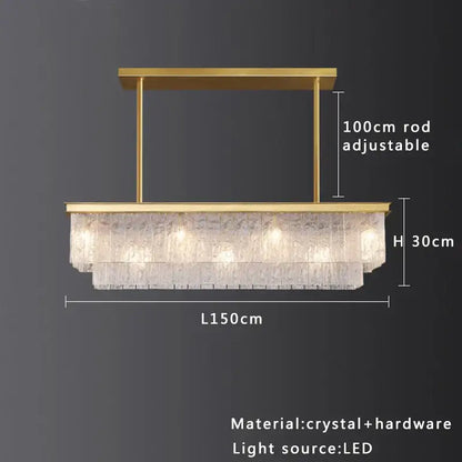 Modern multi tiered gold elegant crystal glass chandelier with textured clear panels for dining room decorbites elegant crystal