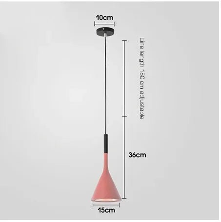 Modern Multicolor Metal Pendant Light with E27 Socket - Decorbites