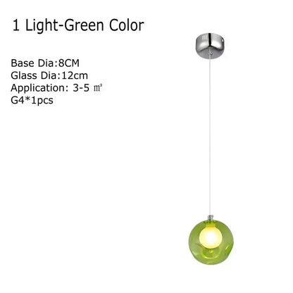 Modern multicolored clear glass chandelier featuring a sleek light green glass pendant with chrome mount for living room decorbites clear glass lighting
