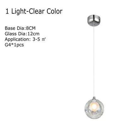 Modern multicolored clear glass chandelier pendant light with chrome finish and decorbites clear glass for living room decorbites