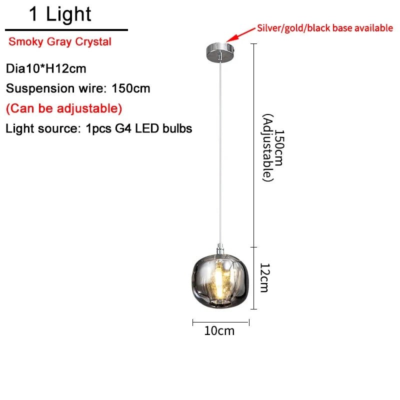 Modern Nordic Crystal Cluster Pendant Light - Decorbites