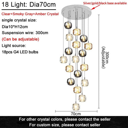 Modern Nordic Crystal Cluster Pendant Light - Decorbites