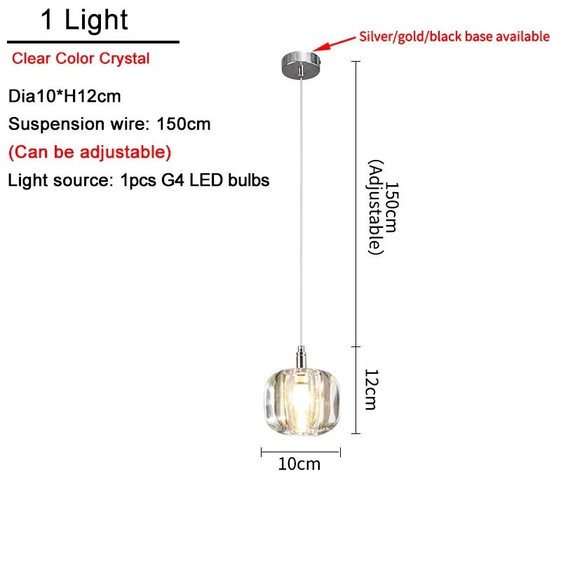 Modern Nordic Crystal Cluster Pendant Light - Decorbites