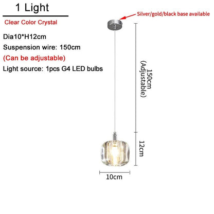 Modern Nordic Crystal Cluster Pendant Light - Decorbites