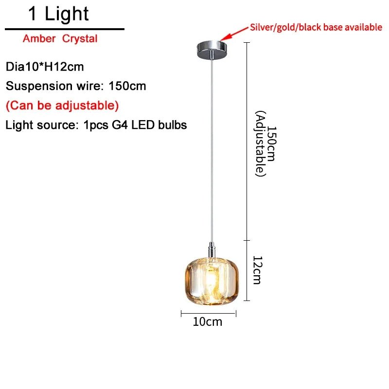 Modern Nordic Crystal Cluster Pendant Light - Decorbites