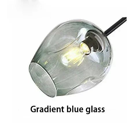 Modern Nordic Glass Pendant Light in Painted Metal - Decorbites