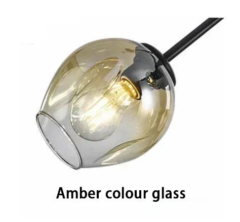 Modern Nordic Glass Pendant Light in Painted Metal - Decorbites