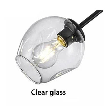 Modern Nordic Glass Pendant Light in Painted Metal - Decorbites