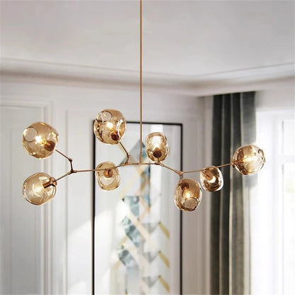 Modern Nordic Glass Pendant Light in Painted Metal - Decorbites