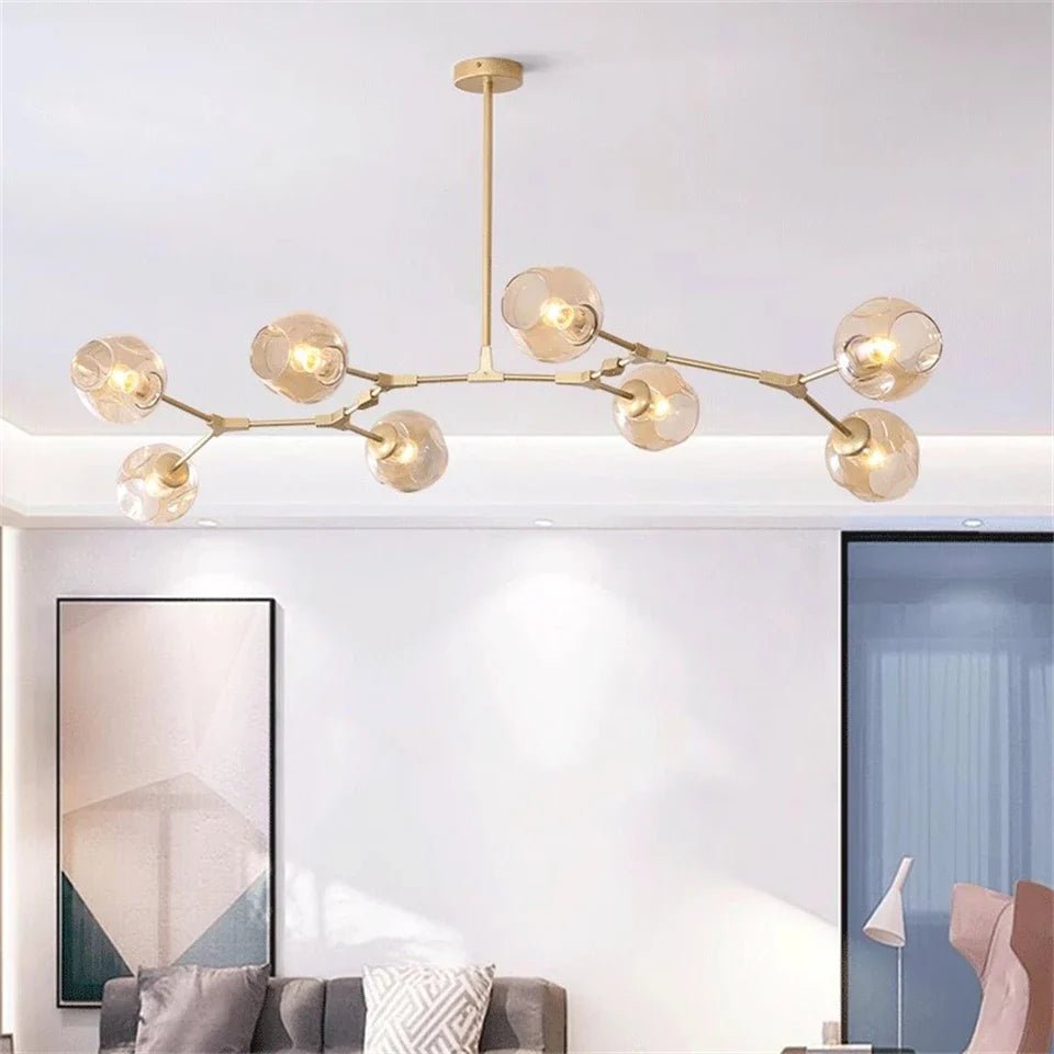 Modern Nordic Glass Pendant Light in Painted Metal - Decorbites
