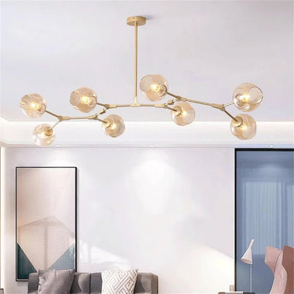 Modern Nordic Glass Pendant Light in Painted Metal - Decorbites