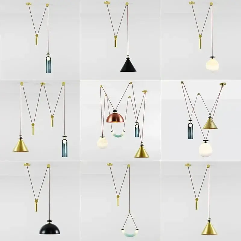 Modern nordic multi color glass chandelier with brass and black metal geometric frames for dining room decorbites glass chandelier