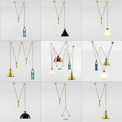 Modern nordic multi color glass chandelier with brass and black metal geometric frames for dining room decorbites glass chandelier