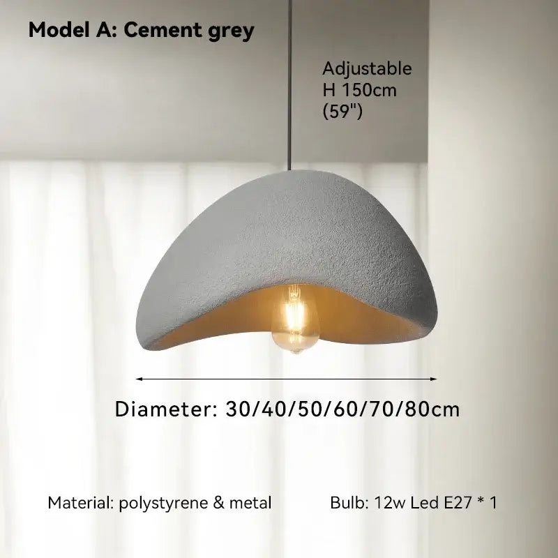 Modern off white ceramic pendant light with cement grey textured shade and gold interior lining led chandelier decorbites handmade modern