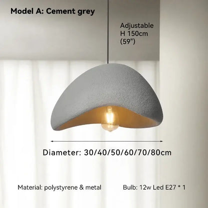 Modern off white ceramic pendant light with cement grey textured shade and gold interior lining led chandelier decorbites handmade modern