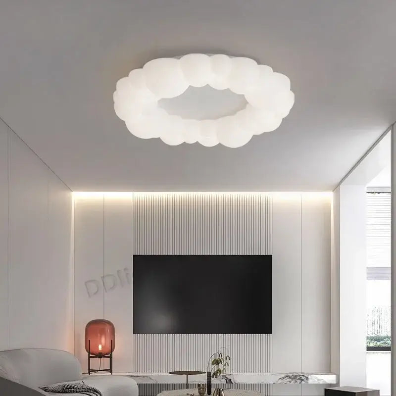 Modern off white cloud pendant led ceiling lamp with soft white frosted glass design perfect as pendant light decorbites cloud pendant