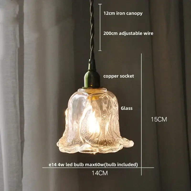 Modern olive green and copper glass led pendant lamp with translucent bell-shaped design and amber glow for kitchen decorbites copper glass