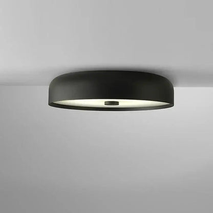 Black matte-finished circular ceiling lamp with sleek modern design for living room decorbites bowl ceiling lamp