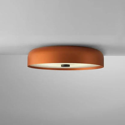 A sleek modern orange and white bowl ceiling lamp with matte terracotta finish for living room decorbites bowl ceiling