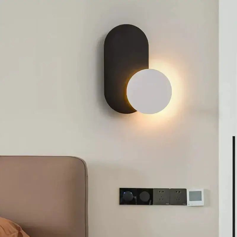 Modern black and white decorbites led wall sconce with sleek minimalist design for living room led wall lights
