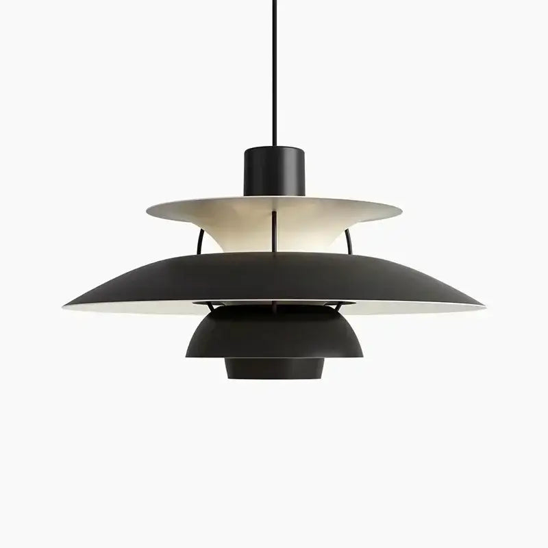 Modern orange and white tiered umbrella pendant light with black matte layered design for kitchen decorbites colorful umbrella pendant