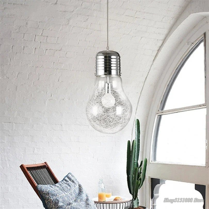 Modern Oversized Bulb Glass Pendant Light - Decorbites
