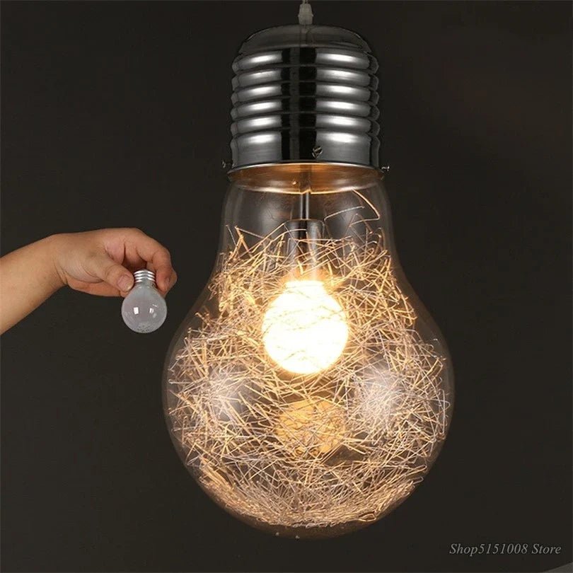 Modern Oversized Bulb Glass Pendant Light - Decorbites