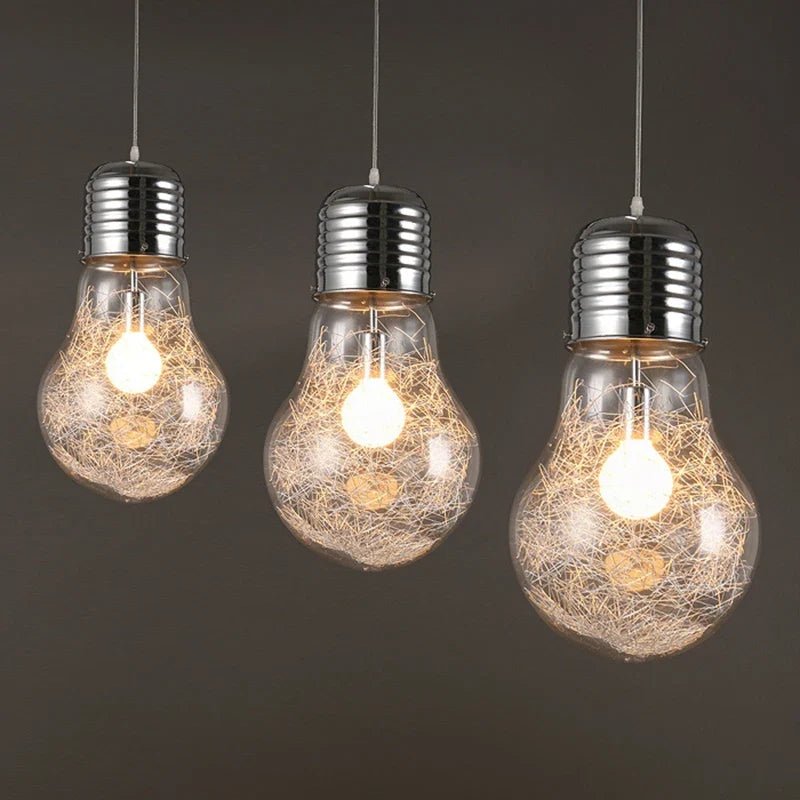 Modern Oversized Bulb Glass Pendant Light - Decorbites