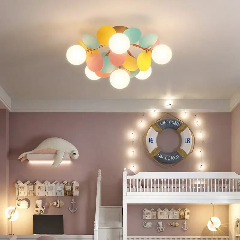 Modern pastel balloon ceiling light fixture with playful design for kids bedroom ceiling light fixture