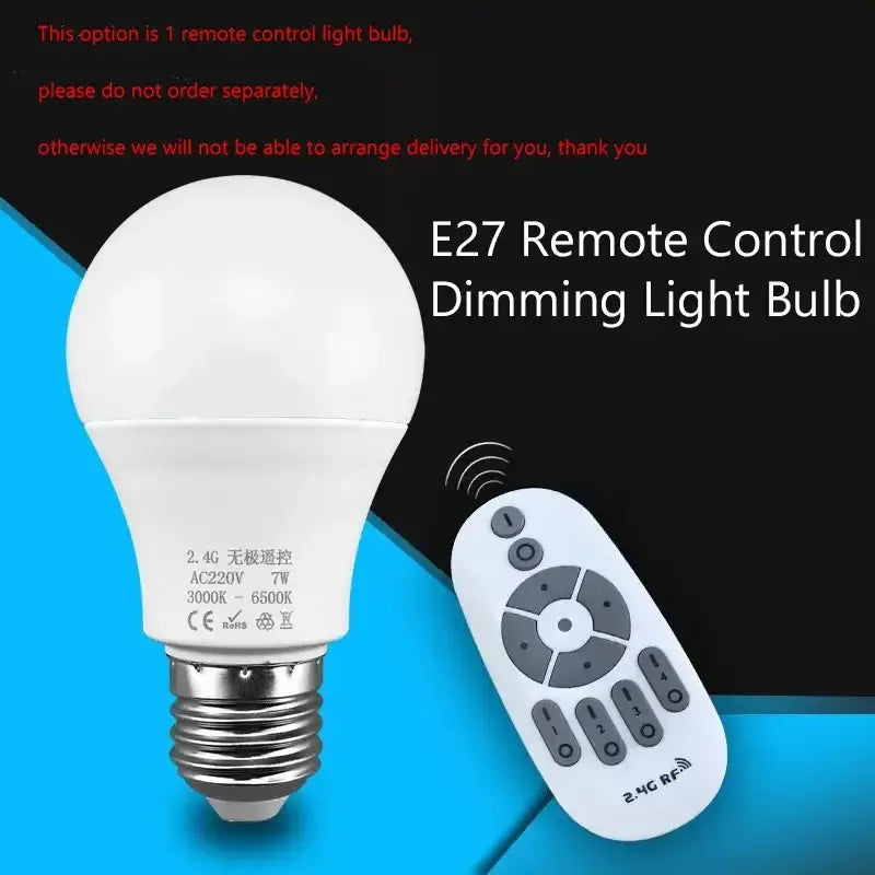 White e27 remote control dimming light bulb with metallic screw base for modern decorbites cream silk led ceiling lamp