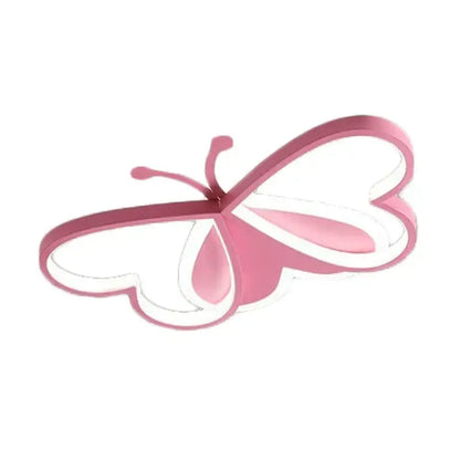 Modern pink decorbites butterfly led ceiling light with heart-patterned wings for girls bedroom ceiling light design