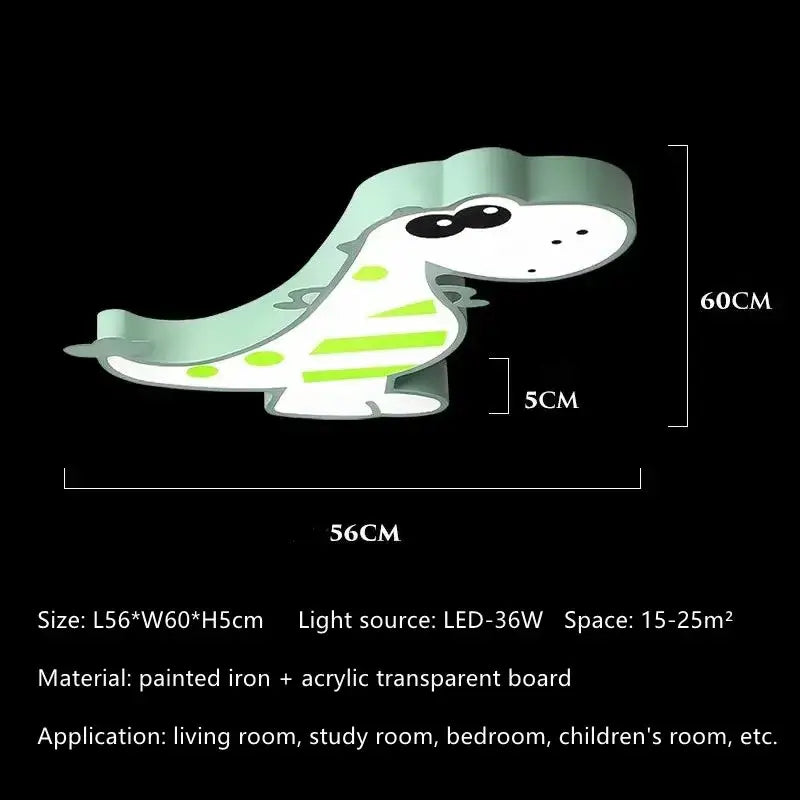A modern pink and white dino led ceiling lamp with painted iron and acrylic decorbites dino led for children’s room decor