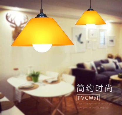 Modern PVC Dome Pendant Light With Iron Accents - Decorbites