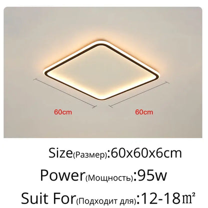 Modern rectangular black dimmable led ceiling chandelier with sleek frame and warm white illumination for living room decorbites dimmable led