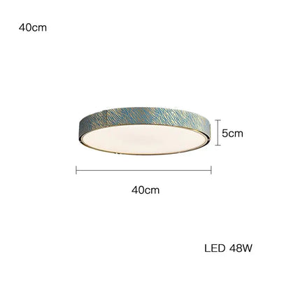 Modern rectangular blue copper crystal led chandelier with circular 40cm blue copper decorbites led ceiling light