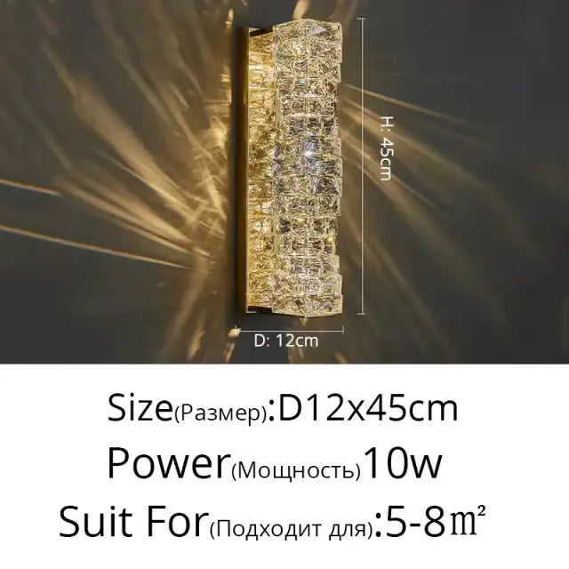 Gold-toned rectangular pendant light with textured crystal design 12cm by 45cm decorbites elegant crystal decorbites elegant crystal pendant