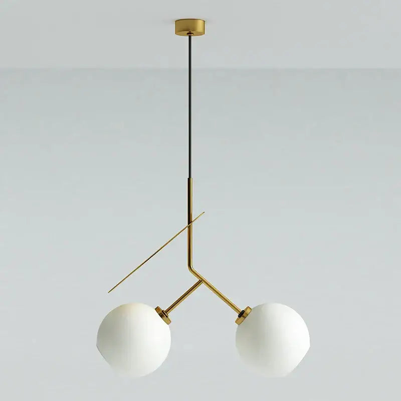 Modern brass pendant light with two white glass shades for decorbites cherry led dining room cherry led pendant lighting