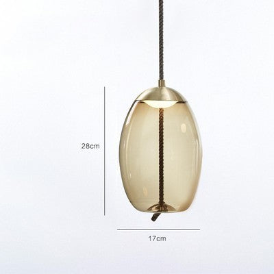 Amber Twine Glass Chandelier