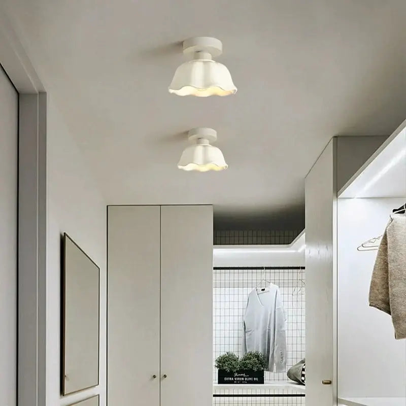 Two white fluted-shaded modern ribbed ceramic glass chandelier lights with brass accents for living room decorbites ceramic glass