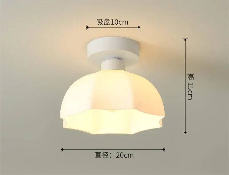 White hexagonal glass pendant light with ceramic glass chandelier shade 20cm diameter and 10cm suction cup base decorbites ceramic glass